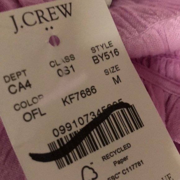 J. Crew Gauze Dress Flutter Sleeve A-Line Mini Orchid Flower Purple NWT M - Picture 8 of 11